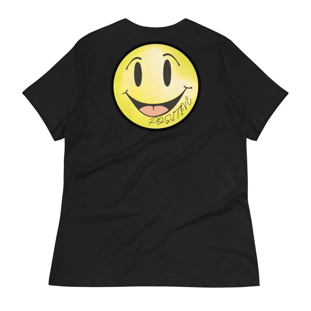 T-shirt décontracté à col rond en coton ‘Positive’