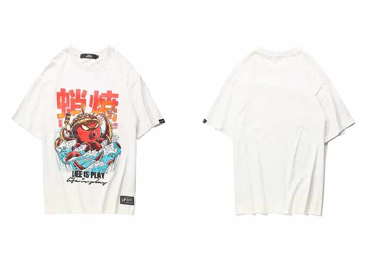 T Shirt Streetwear Japonais Variante Blanche