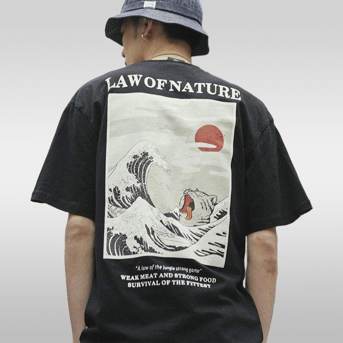 T-shirt vague de kanagawa