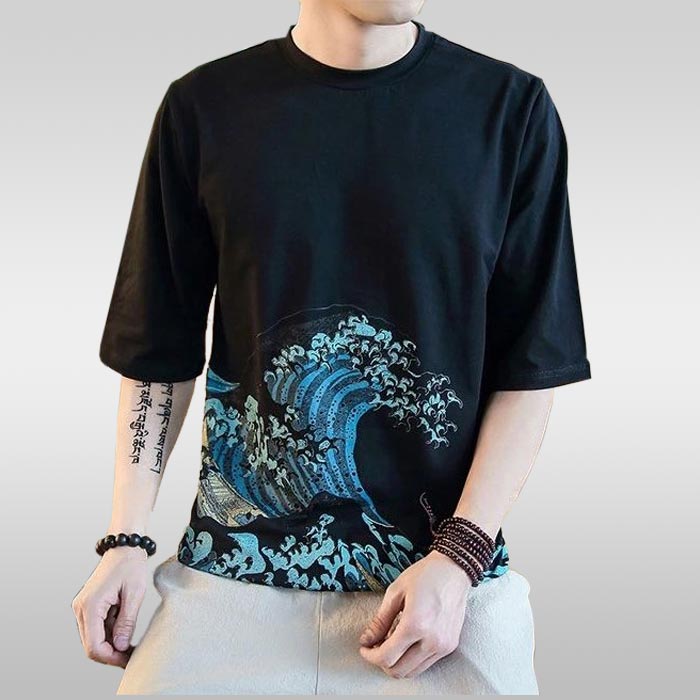 T-shirt vague hokusai