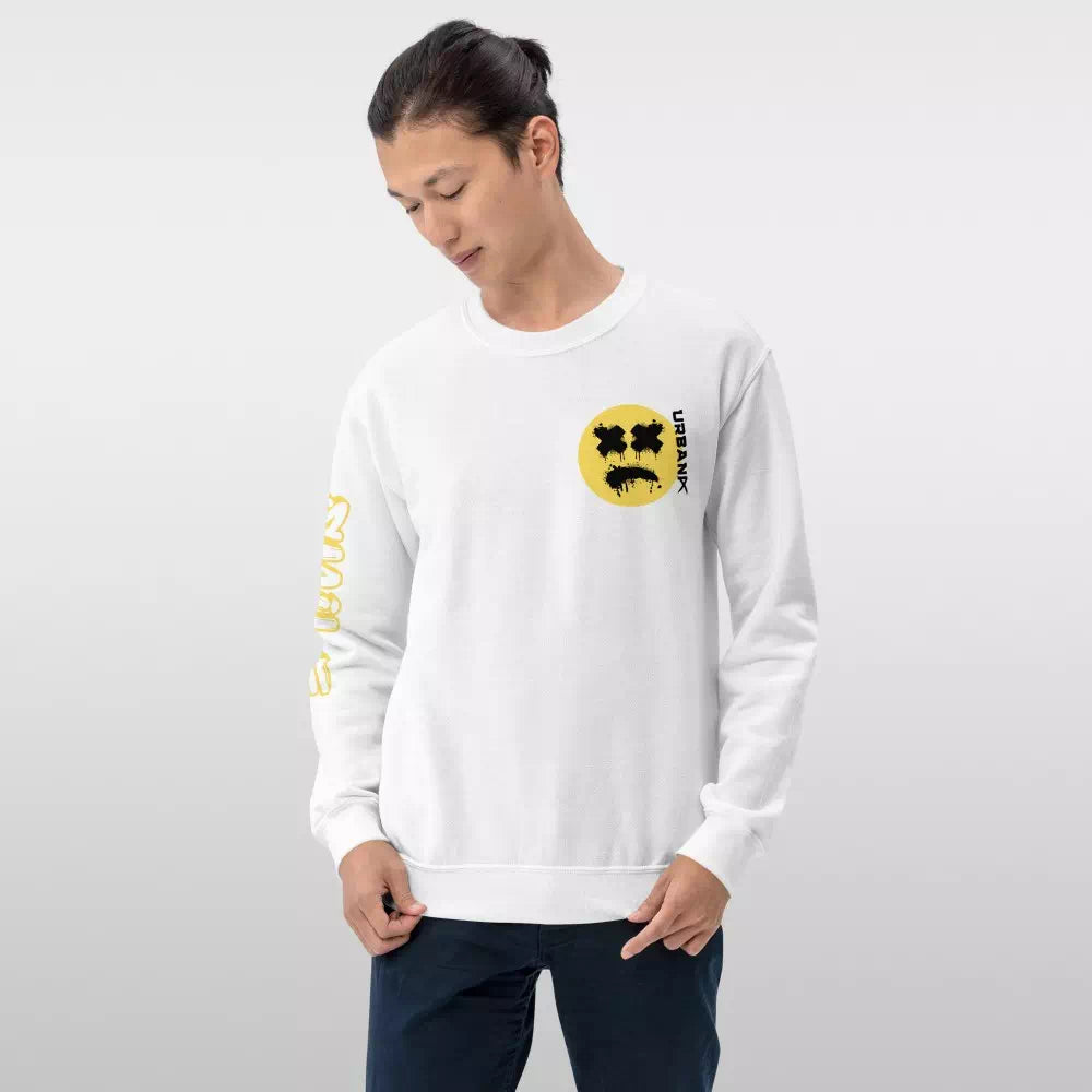 Sweat sans capuche pour homme à coupe classique ‘Bad Smile’