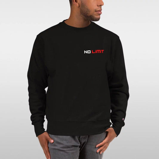 Sweatshirt noir champion en coton ‘No Limit’