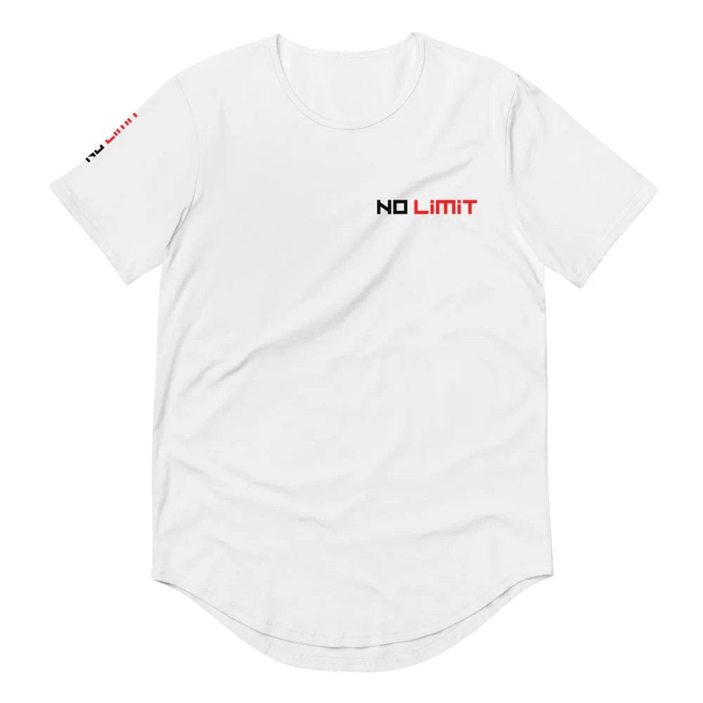 T-shirt à col rond en piqué de coton biologique mélangé ‘No Limit’