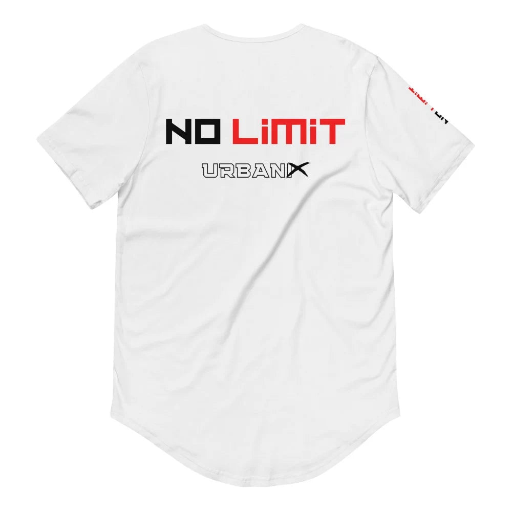 T-shirt à col rond en piqué de coton biologique mélangé ‘No Limit’