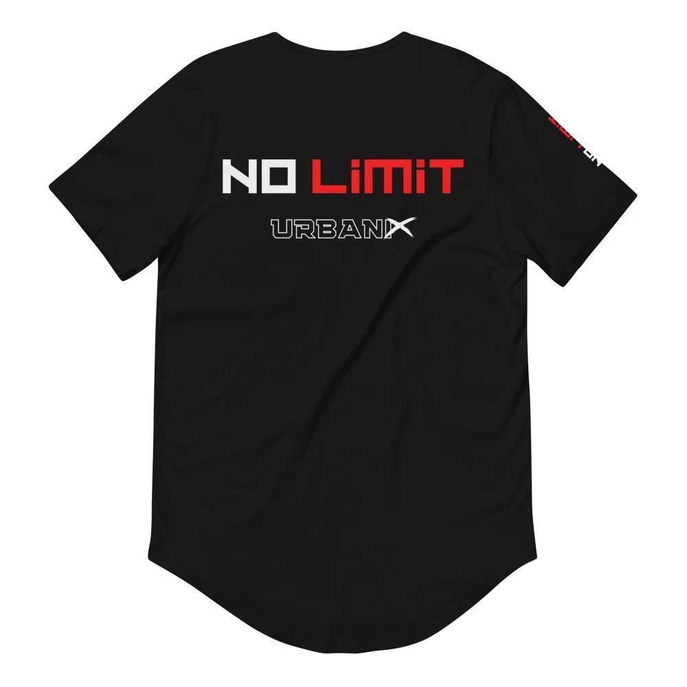 T-shirt à col rond en piqué de coton biologique mélangé ‘No Limit’