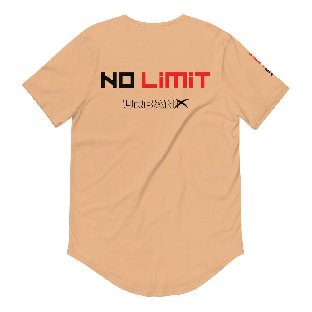 T-shirt à col rond en piqué de coton biologique mélangé ‘No Limit’