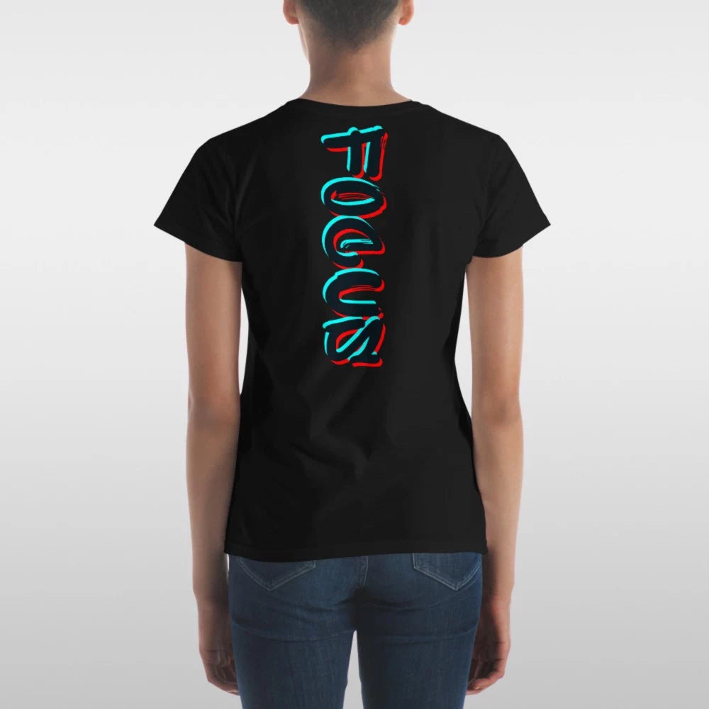 T-shirt à manches courtes basique en coton ‘Focus’