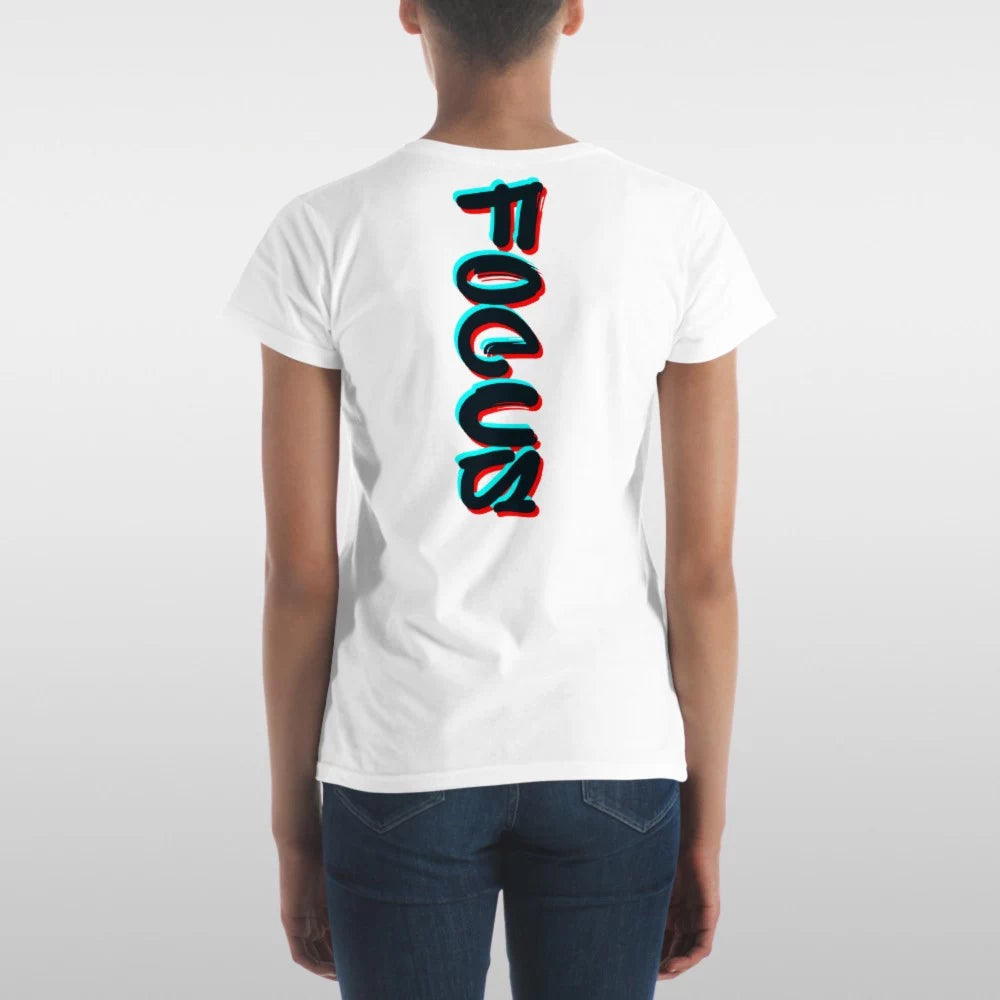T-shirt à manches courtes basique en coton ‘Focus’