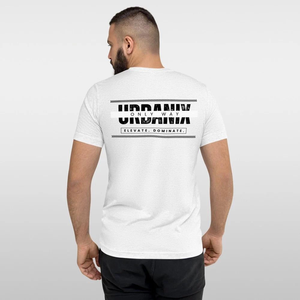 T-shirt uni à col rond en coton mélangé ‘Only Way’