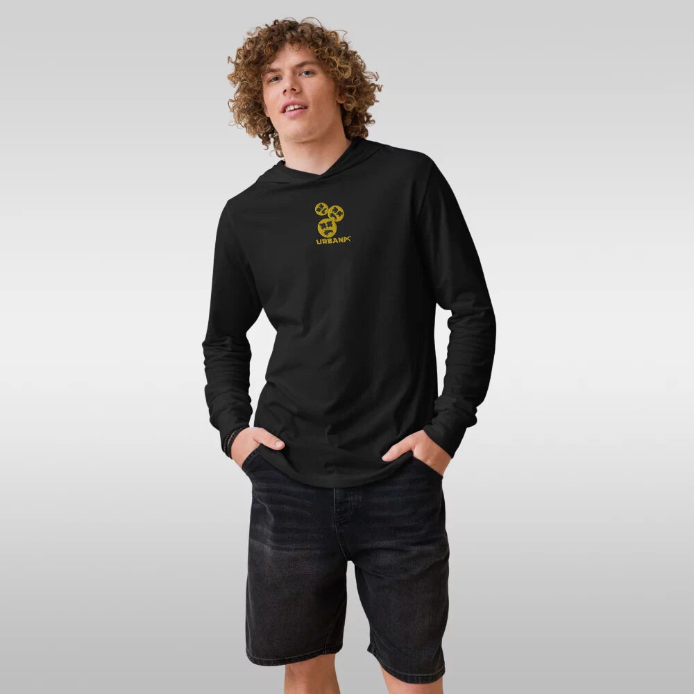 Tee shirt manche longue noir homme