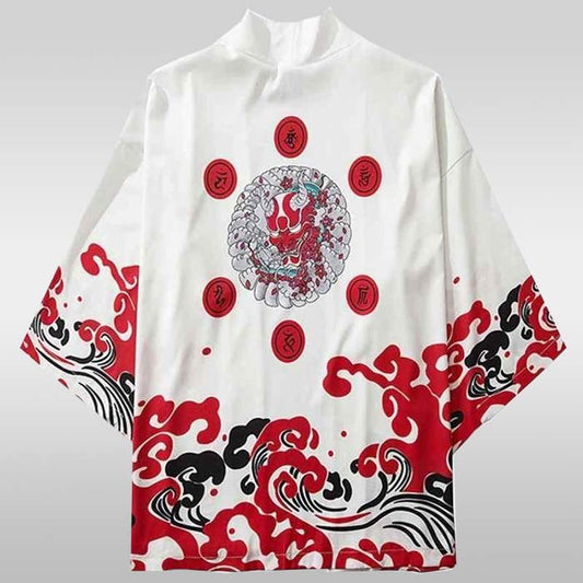 Haori kimono blanc